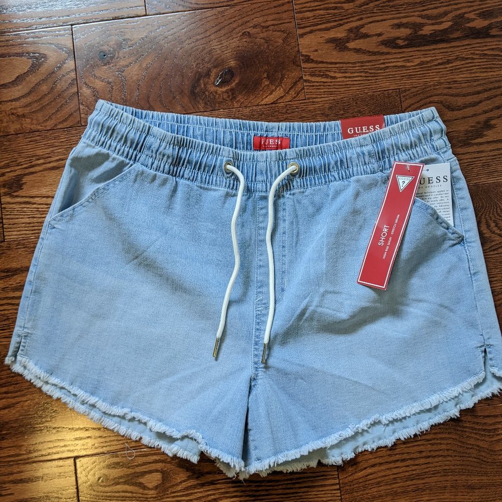 Brand New with Tags, never used, GUESS drawstring Denim Shorts XL